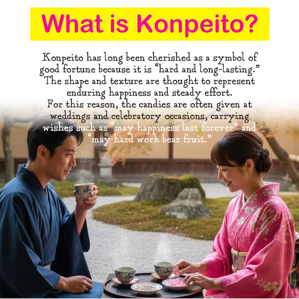 Bayu Konpeito assorted colors and flavors offer visual variety for baking
