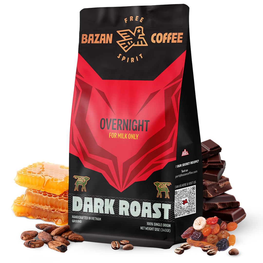 BAZAN COFFEE Vietnamese Strong Coffee bag front highlights bold flavor for espresso at home