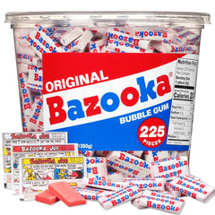 Bazooka Bubble Gum bulk tub front view for sharing moments