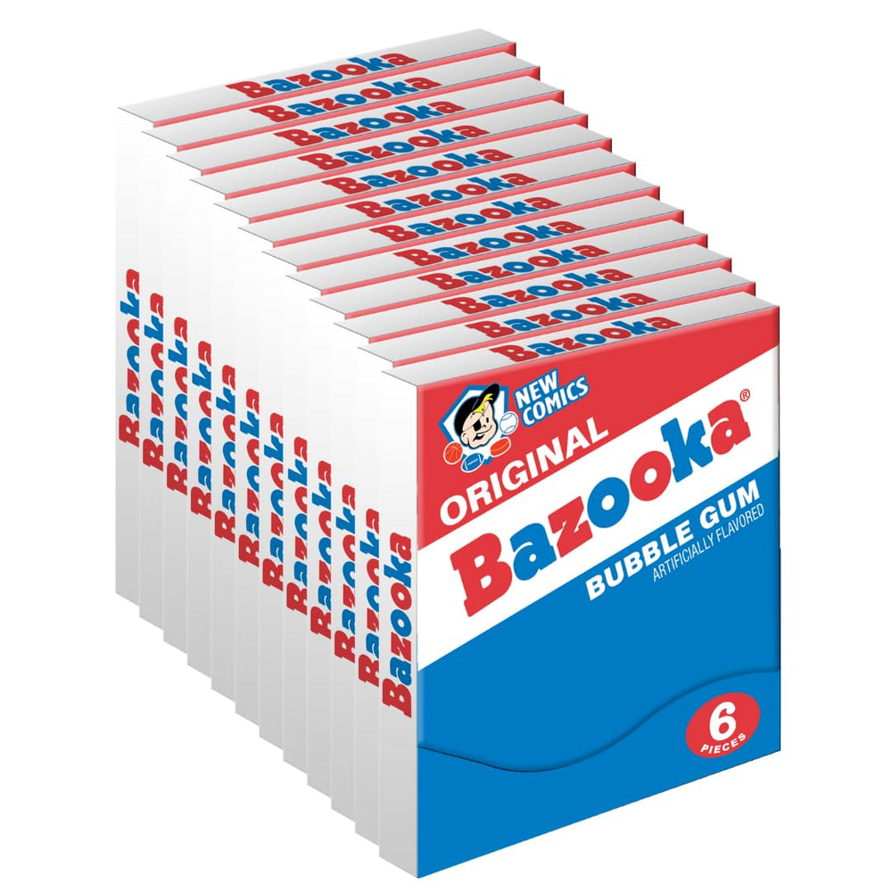 Bazooka Bubble Gum wallet packs in original pink packaging for sharing at gatherings.