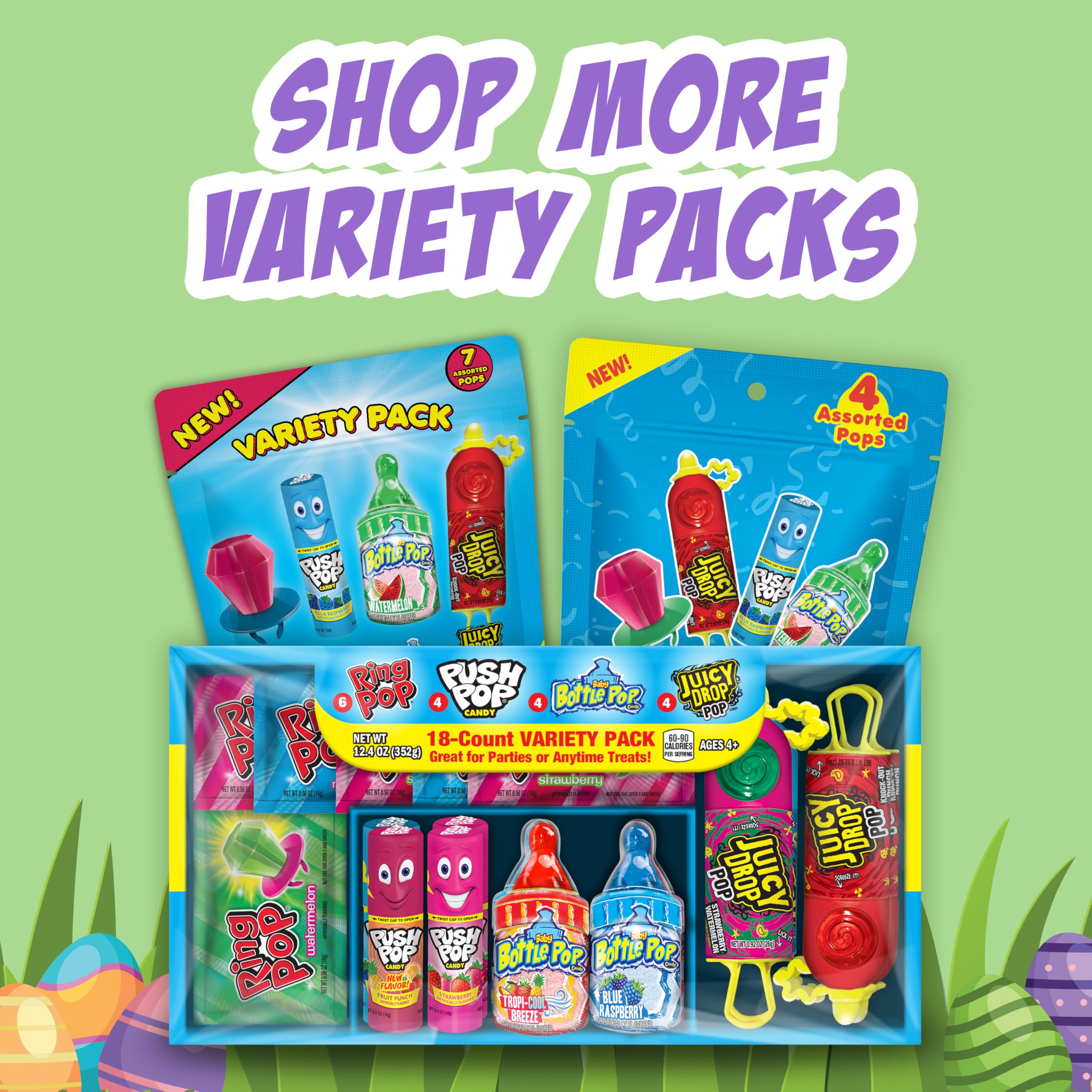 Juicy Drop flavors close-up highlights tangy options