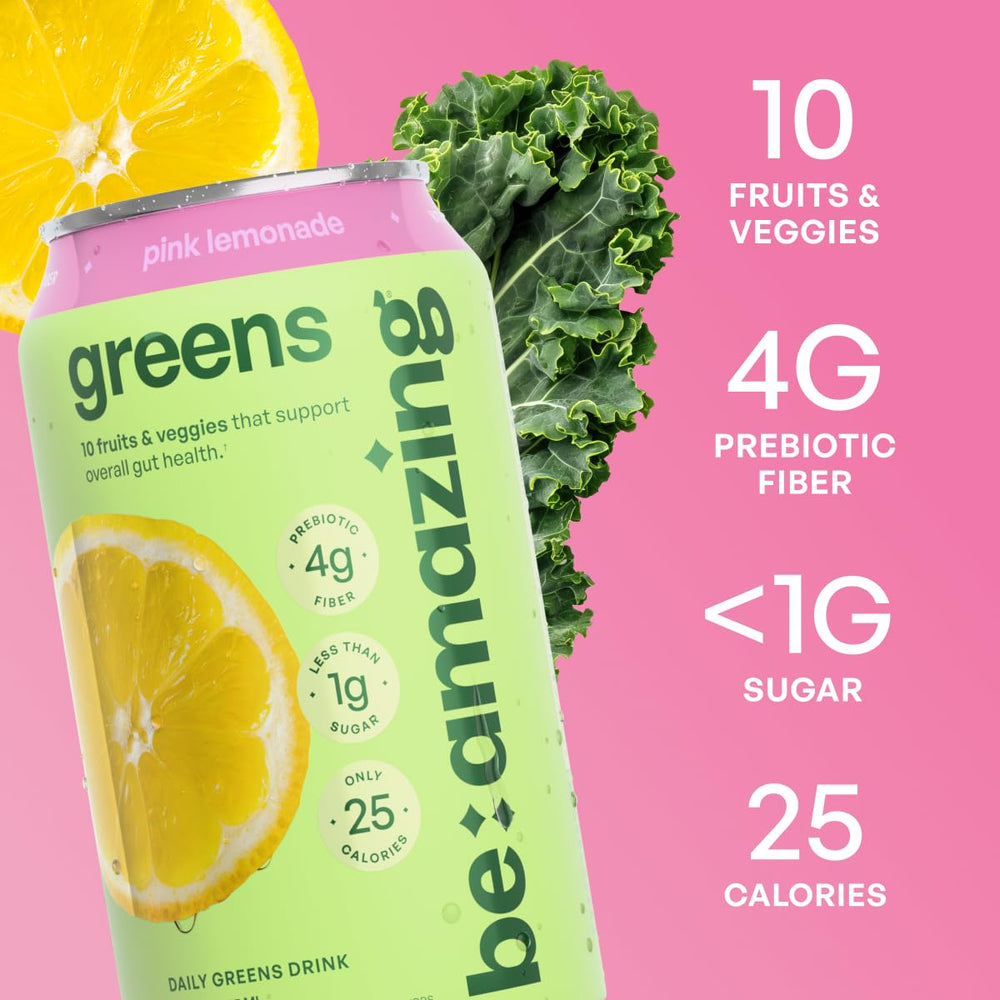 Be Amazing Greens Drink 10 fruits & vegetables label reveals nutrient-rich blend