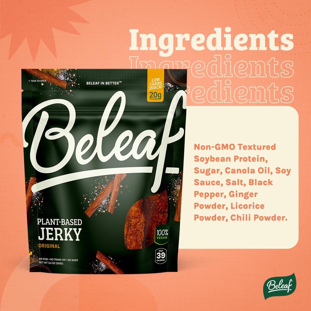 BE LEAF Jalapeño jerky bite with zesty heat and chewy bite for snacking.
