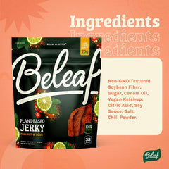 BE LEAF vegan jerky on-the-go serves as a convenient protein boost.