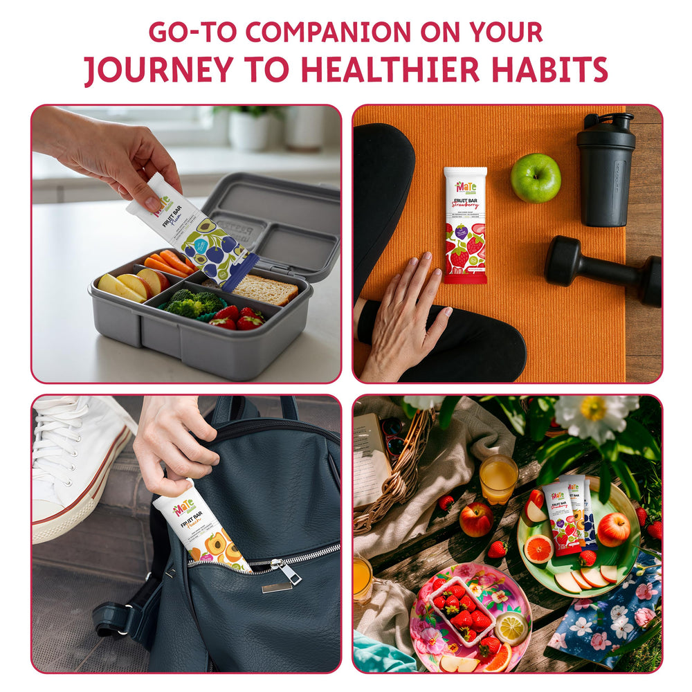 BE MY MaTe Mate Fruit Bars individually wrapped for portion-controlled on-the-go snacking