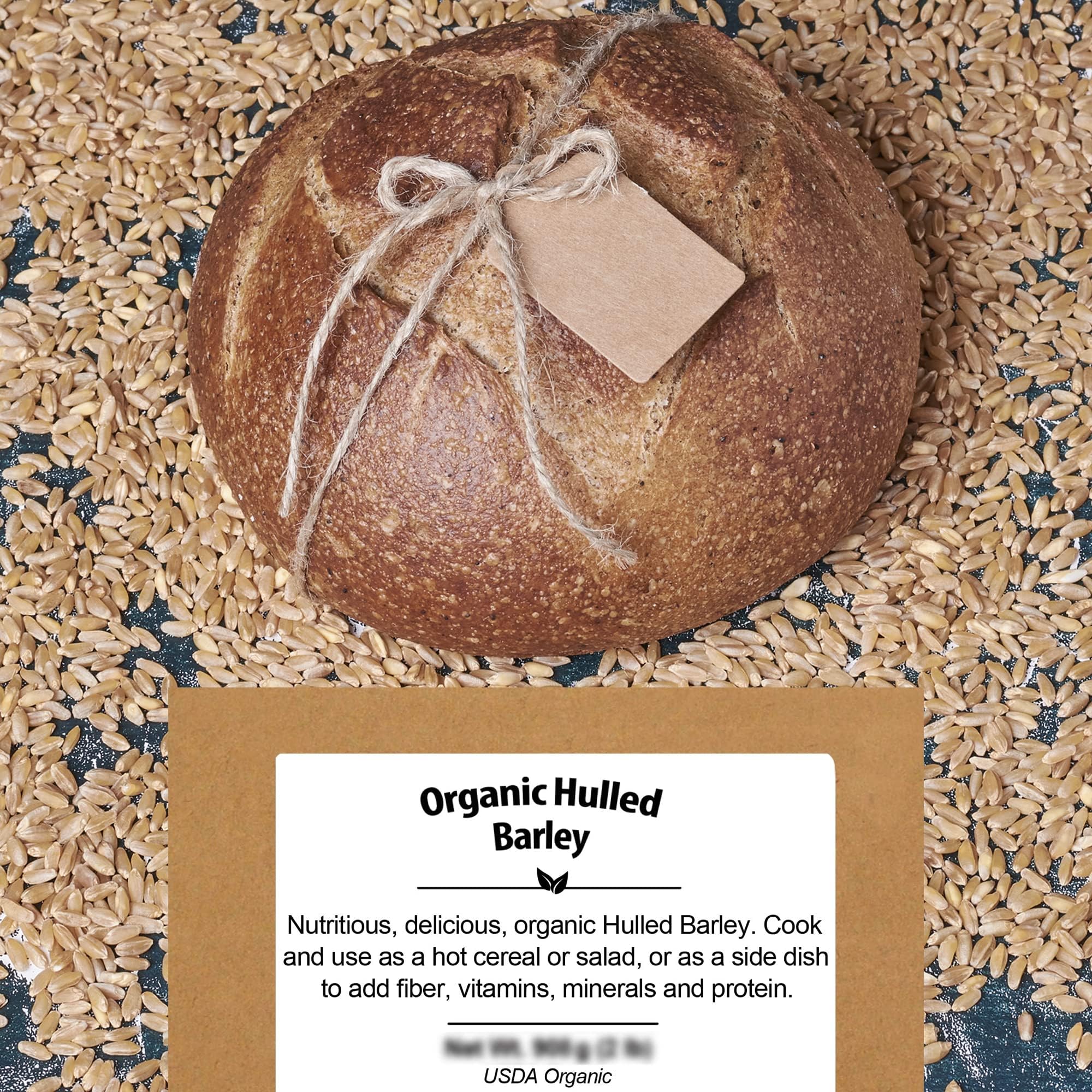 Be Still Farms hulled barley resealable storage bag for pantry freshness