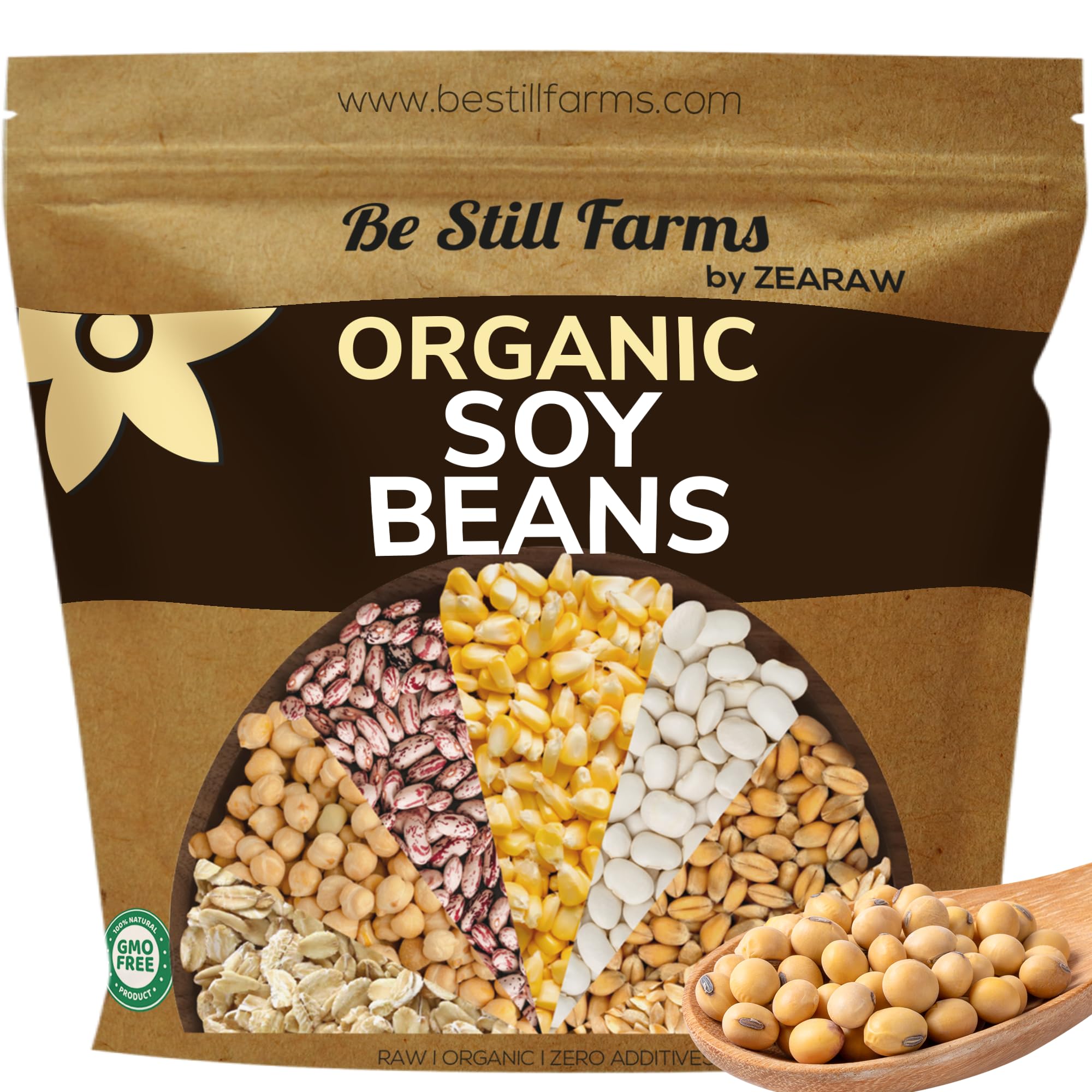 Be Still Farms organic soy beans bulk bag ready for protein-rich meals
