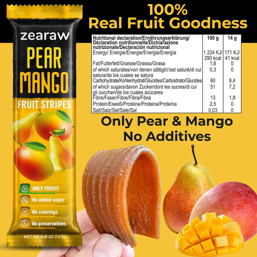 ZEARAW Apple-Raspberry bar close-up, tasty fruit snack for kids and adults.