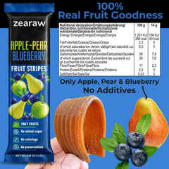 Be Still Farms ZEARAW apple-strawberry fruit leather; chewy snack with vitamin-rich appeal for busy days.