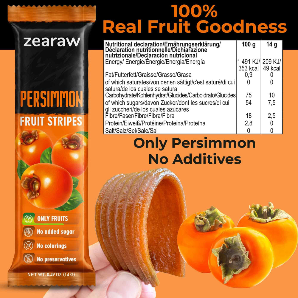 Be Still Farms ZEARAW Persimmon bars offer a naturally sweet sugar-free treat