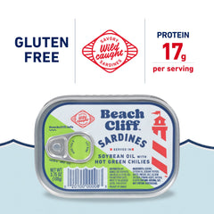 Beach Cliff 12-pack sardines ready for quick seafood meals.