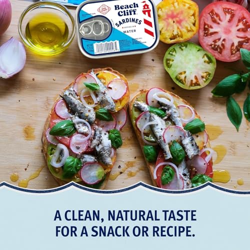 Beach Cliff sardines 12-pack packaging ready for stocking pantry.