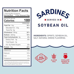 Beach Cliff sardines in oil label close-up showing quality and sustainability