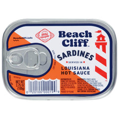Beach Cliff sardines in Louisiana hot sauce can for a protein-packed snack