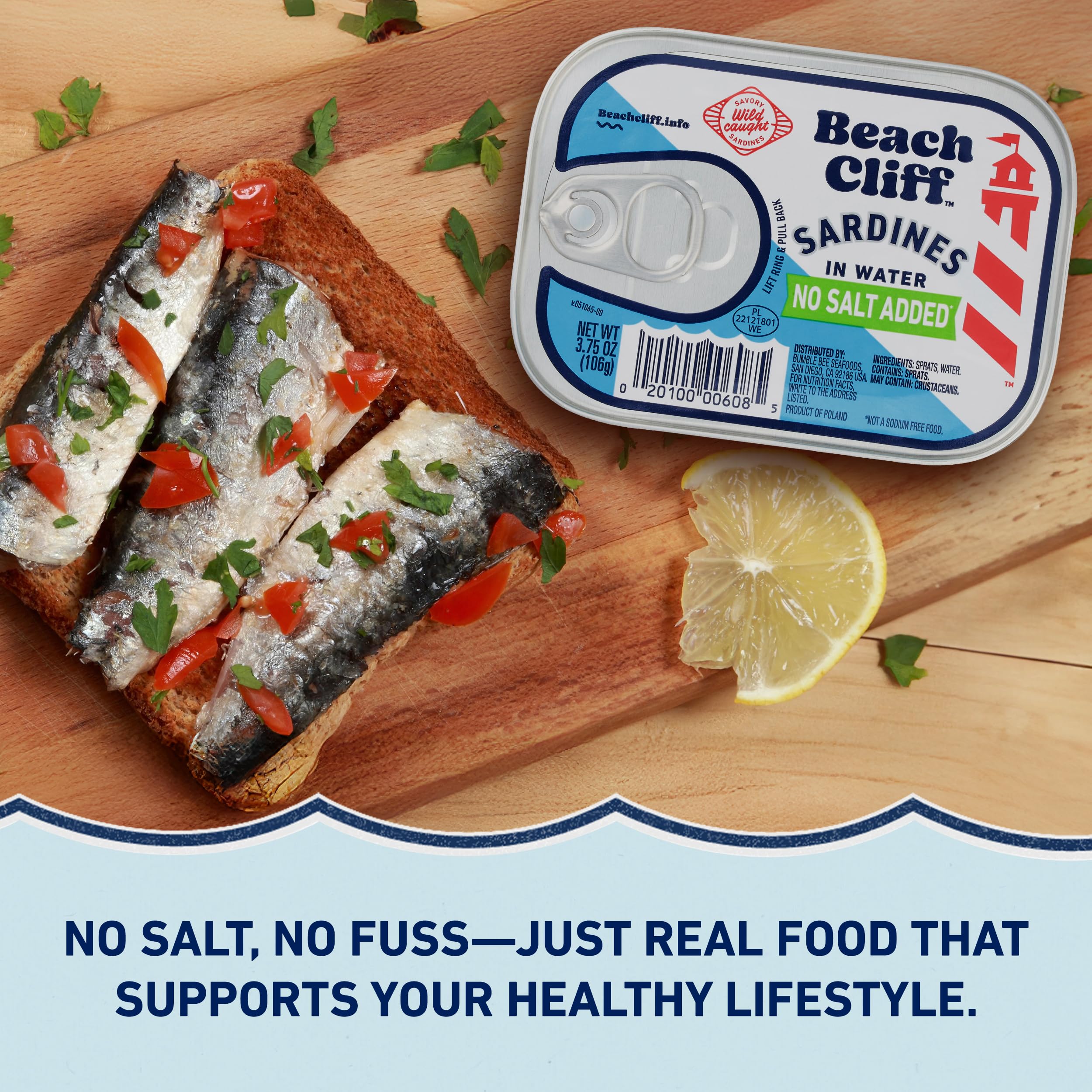 Beach Cliff sardines stored in pantry for quick, protein-rich meals.