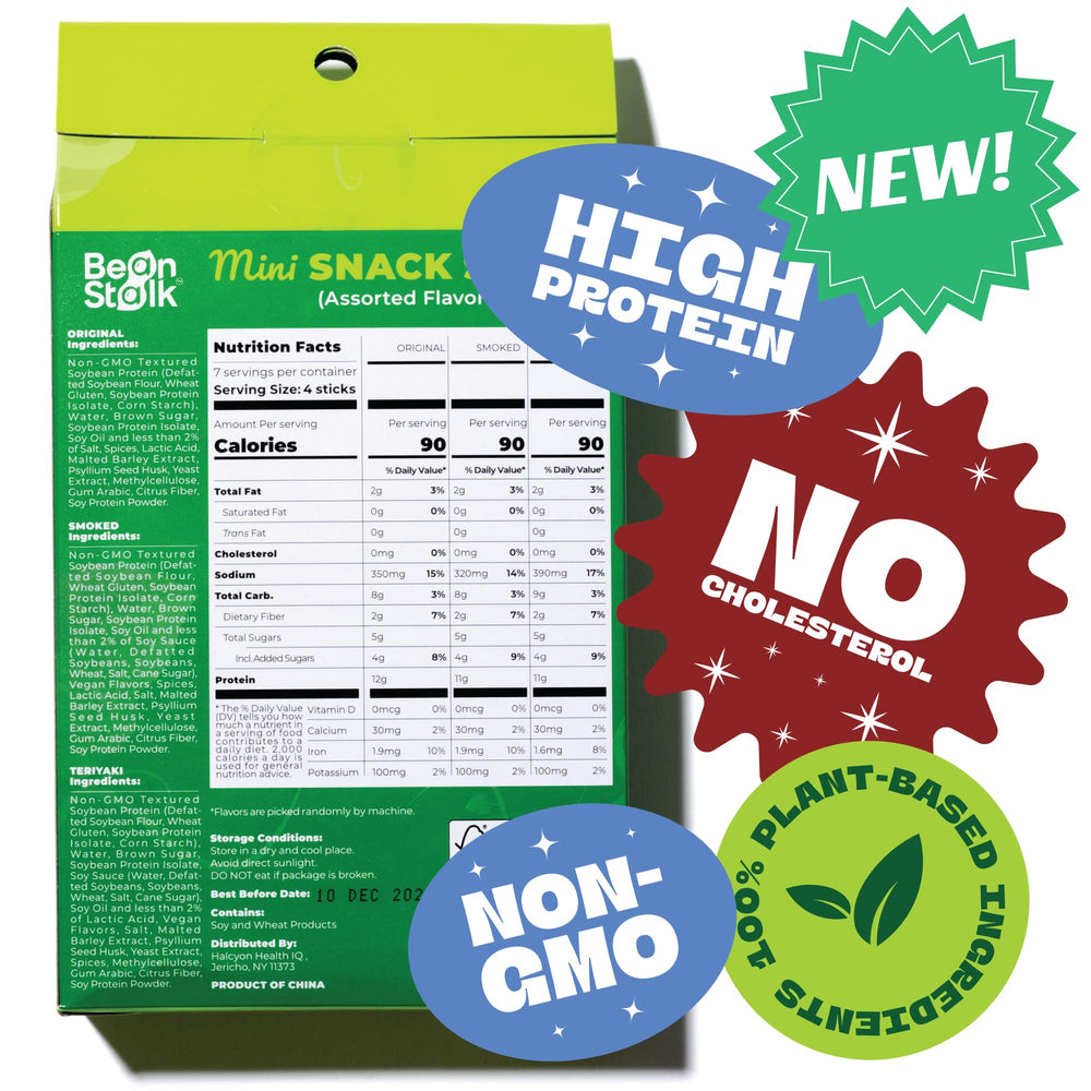 Bean Stalk Jalapeno mini snack sticks close-up, bold spicy flavor for quick breaks