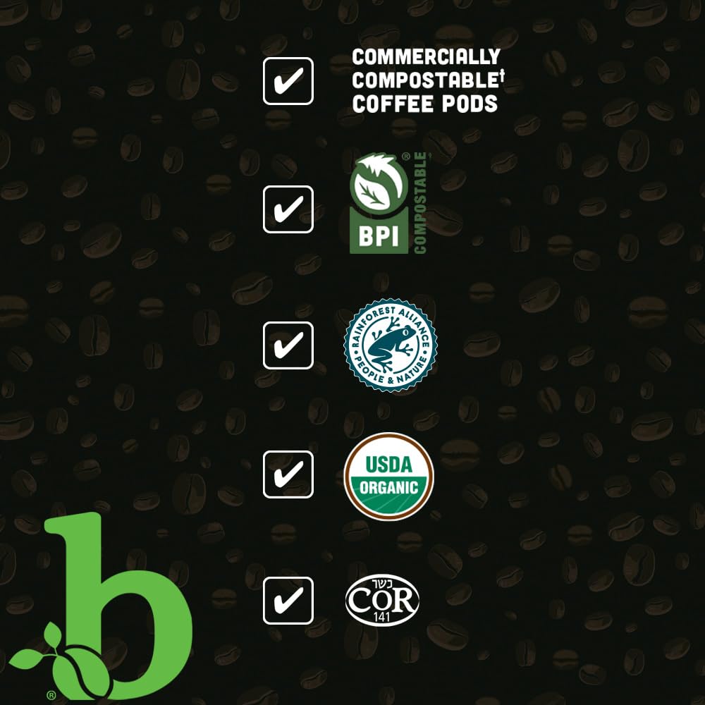 Beaniac 30-count packaging featuring eco-friendly, compostable coffee pods