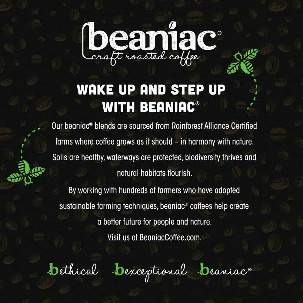 beaniac premium roasted arabica beans deliver balanced cup