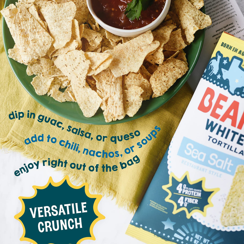 Beanitos vegan and non-GMO seal visible on bag