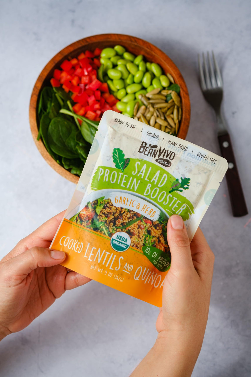 BeanVIVO 3-pack on kitchen counter, pantry staple for easy meals.