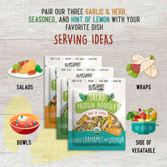 BeanVIVO Variety 3-Pack Seasoned pouch ready to elevate salads.