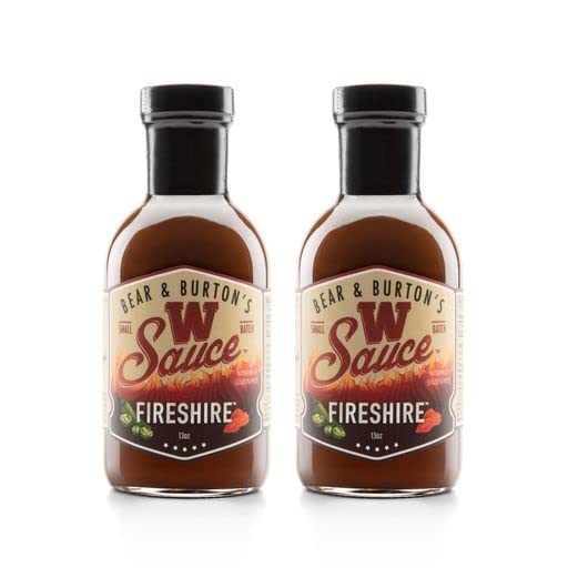 Bear and Burtons W Sauce Fireshire bottle pour adds bold heat to steaks