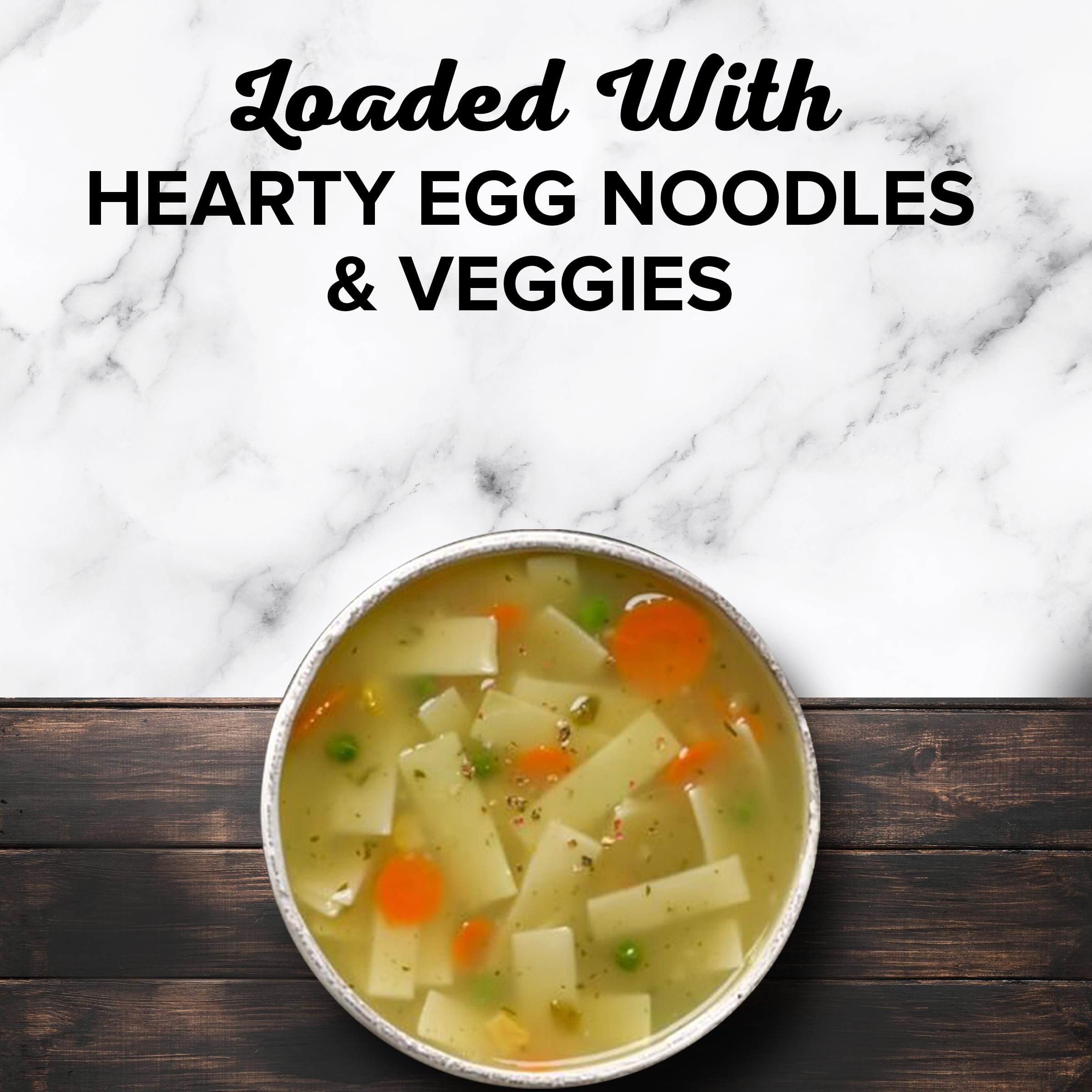 Egg noodles visible in Bear Creek mix for a comforting texture.