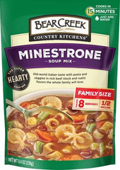 Bear Creek Minestrone Soup Mix simmering in pot, ready in minutes