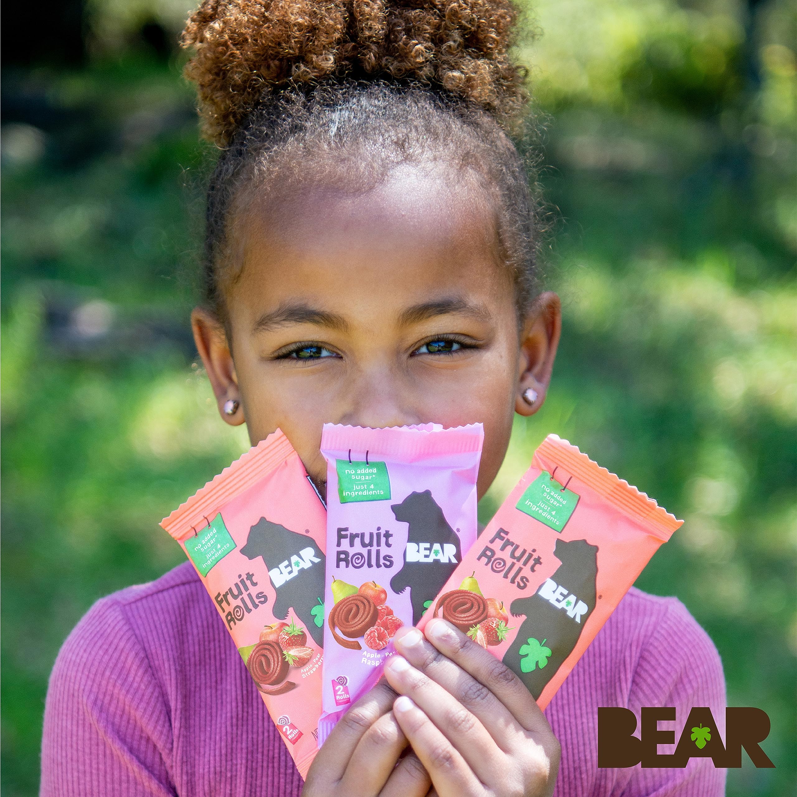 BEAR Fruit Rolls kids snack in lunchbox setting.