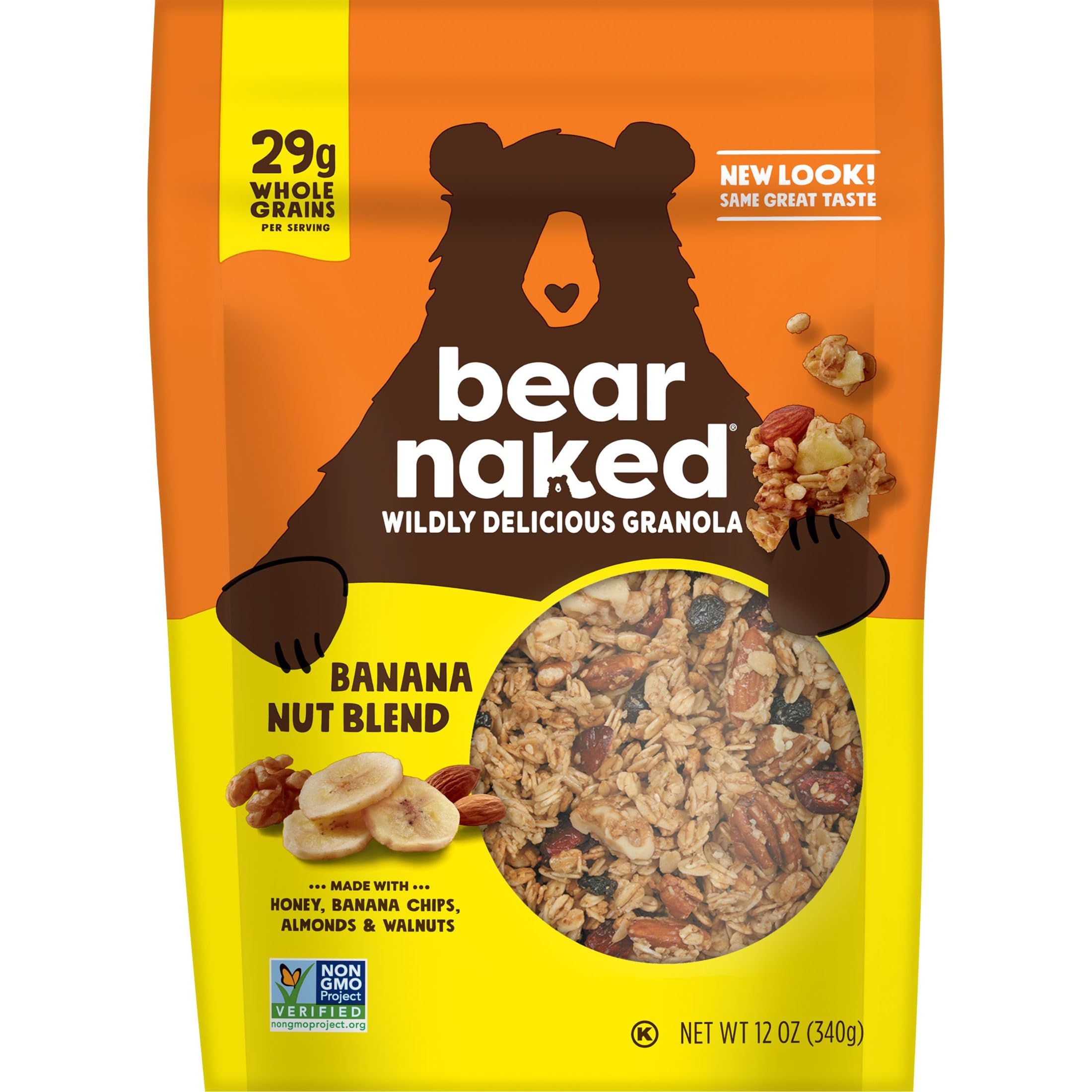 Bear Naked Banana Nut Granola case stacks for family breakfasts and shared snacks.