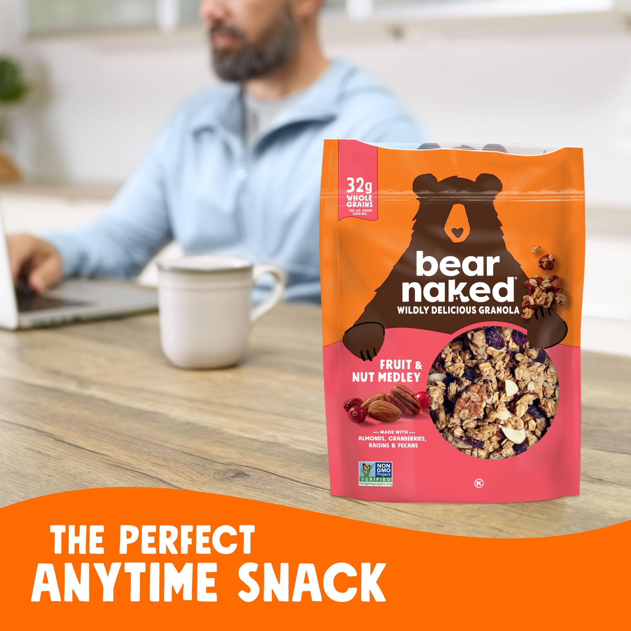 Bear Naked Fruit and Nut Granola whole grains add hearty texture.