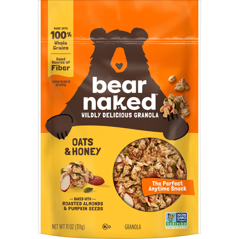 Oats, almonds, and honey in Bear Naked granola offer wholesome crunch.
