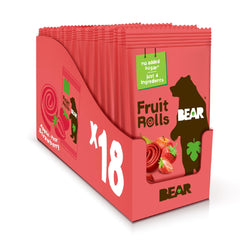 BEAR Real Fruit Snack Rolls strawberry product shot, perfect for lunchboxes.