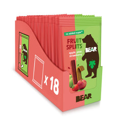 BEAR Real Fruit Snack Splits in apple-strawberry flavor, perfect lunchbox treat