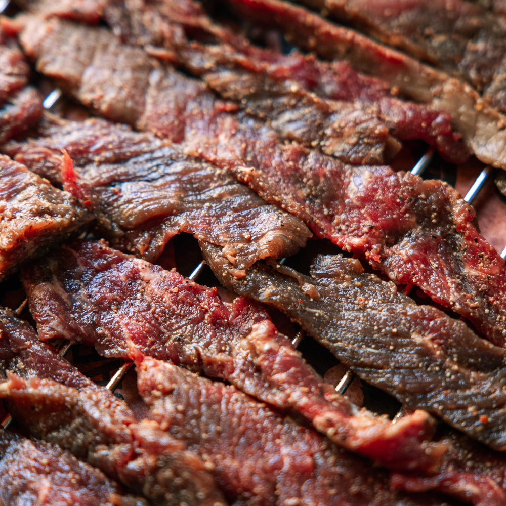 Bearded Butchers Beef and venison jerky in progress.