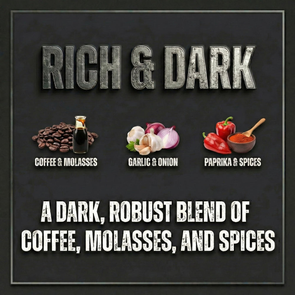 Bearded Butcher Black Blend pairs well with game meats for depth.