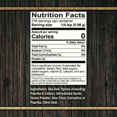 Close-up of Bearded Butcher Blend Original label showing gluten-free and no MSG