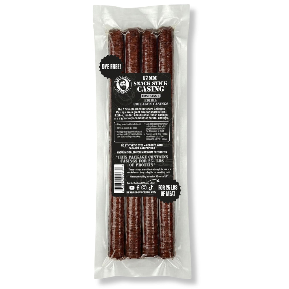 Bearded Butchers edible 17mm mahogany casings ready-to-stuff for large batches