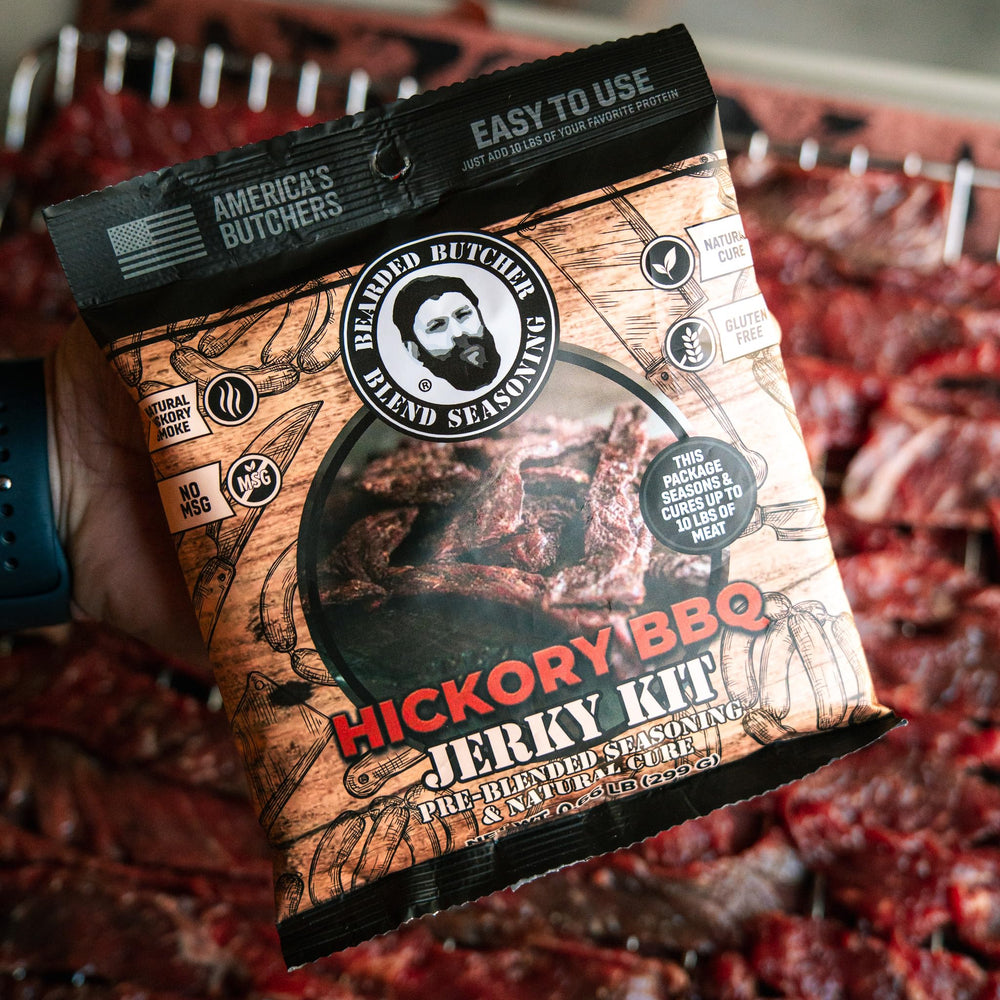 Bearded Butchers Jerky Hot packet adds spicy kick and balance.
