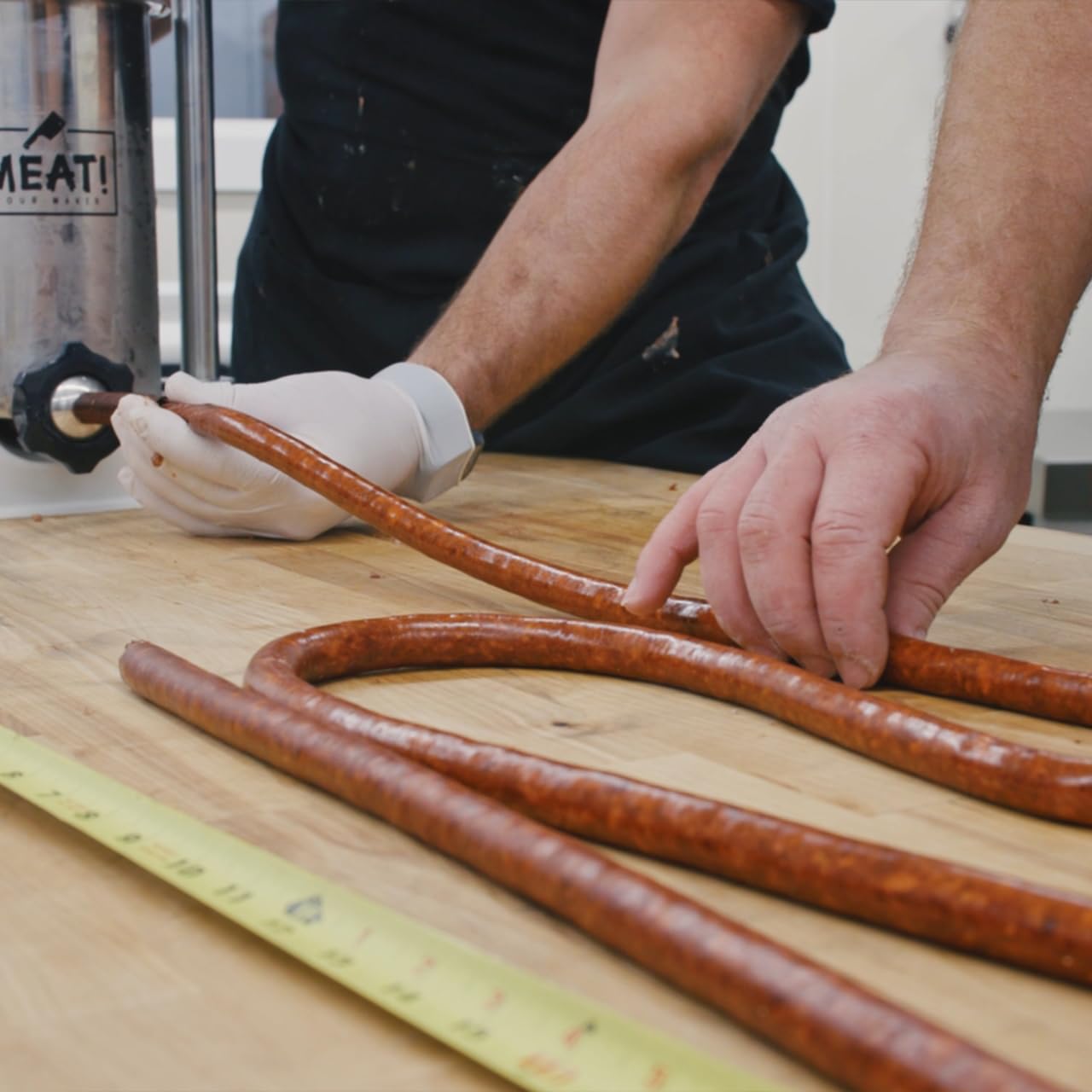 Bearded Butchers ready-to-use casings load directly onto stuffing horn