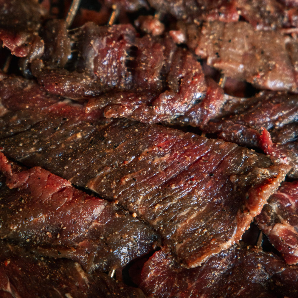 Bearded Butchers Smoker-ready jerky setup for home cooks.