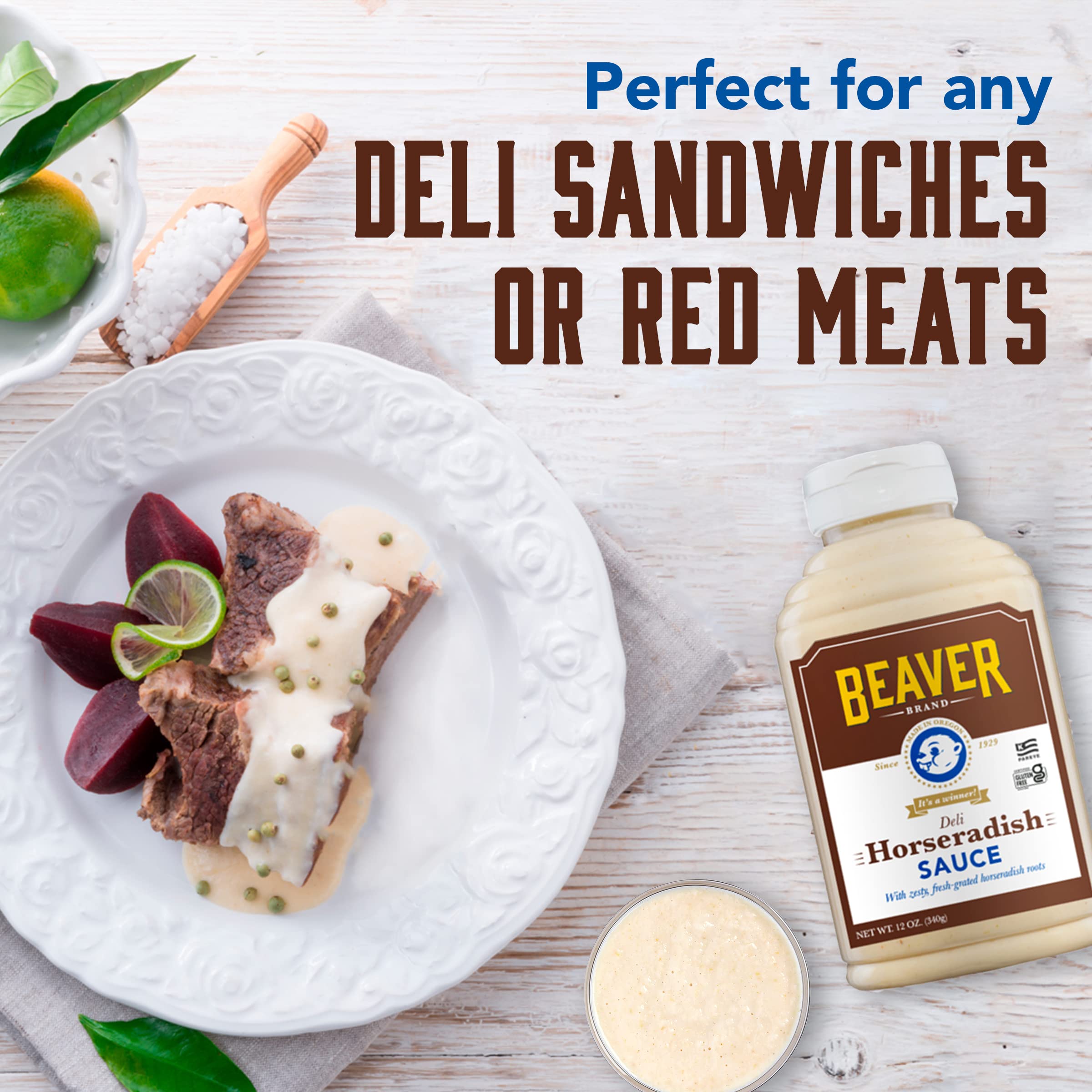 Beaver Brand Deli Horseradish Sauce on a sandwich adds mild heat and depth