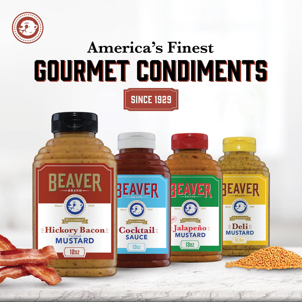 BEAVER Hickory Bacon Mustard gluten-free option with bold, versatile flavor