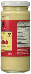 BEAVER hot horseradish jar-label emphasizing premium ingredients and freshness.