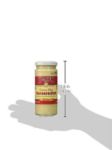 BEAVER hot horseradish packaging-ingredients highlights authentic labeling.