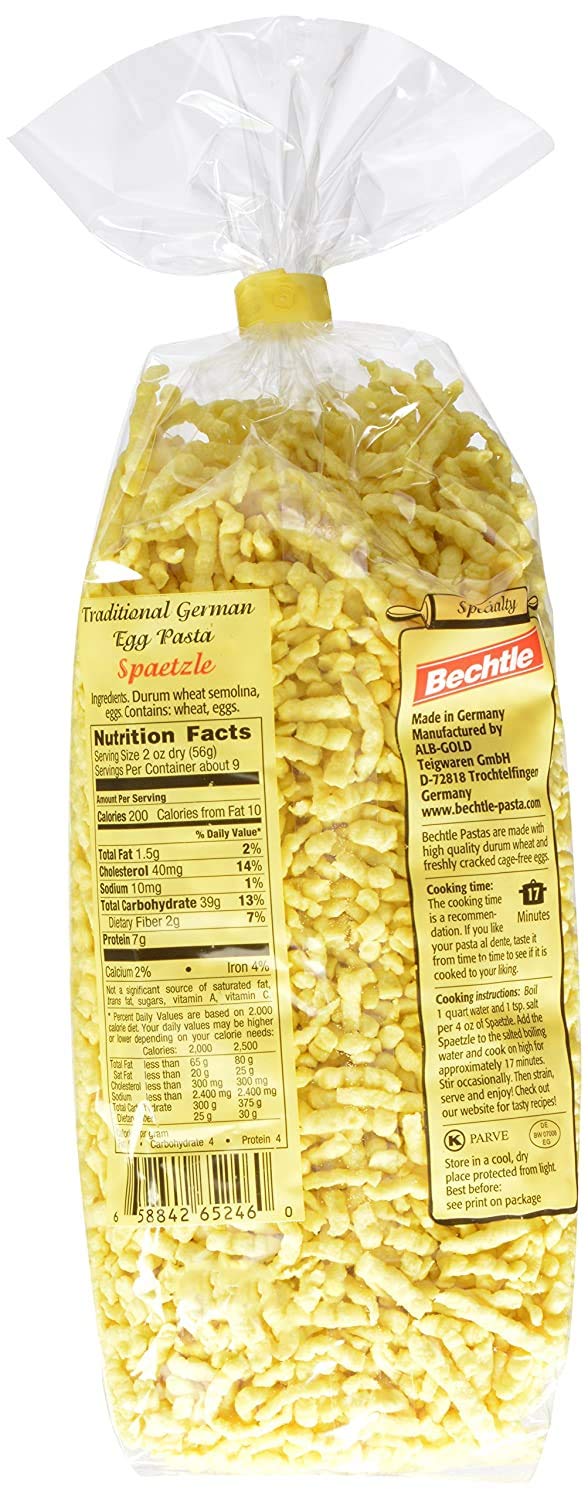 Bechtle Bavarian Style Spaetzle with butter and herbs for a comforting bite.