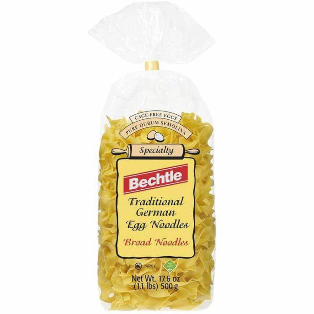 Bechtle Egg Noodles Broad Pasta packaging, ideal for quick weeknight dinners.