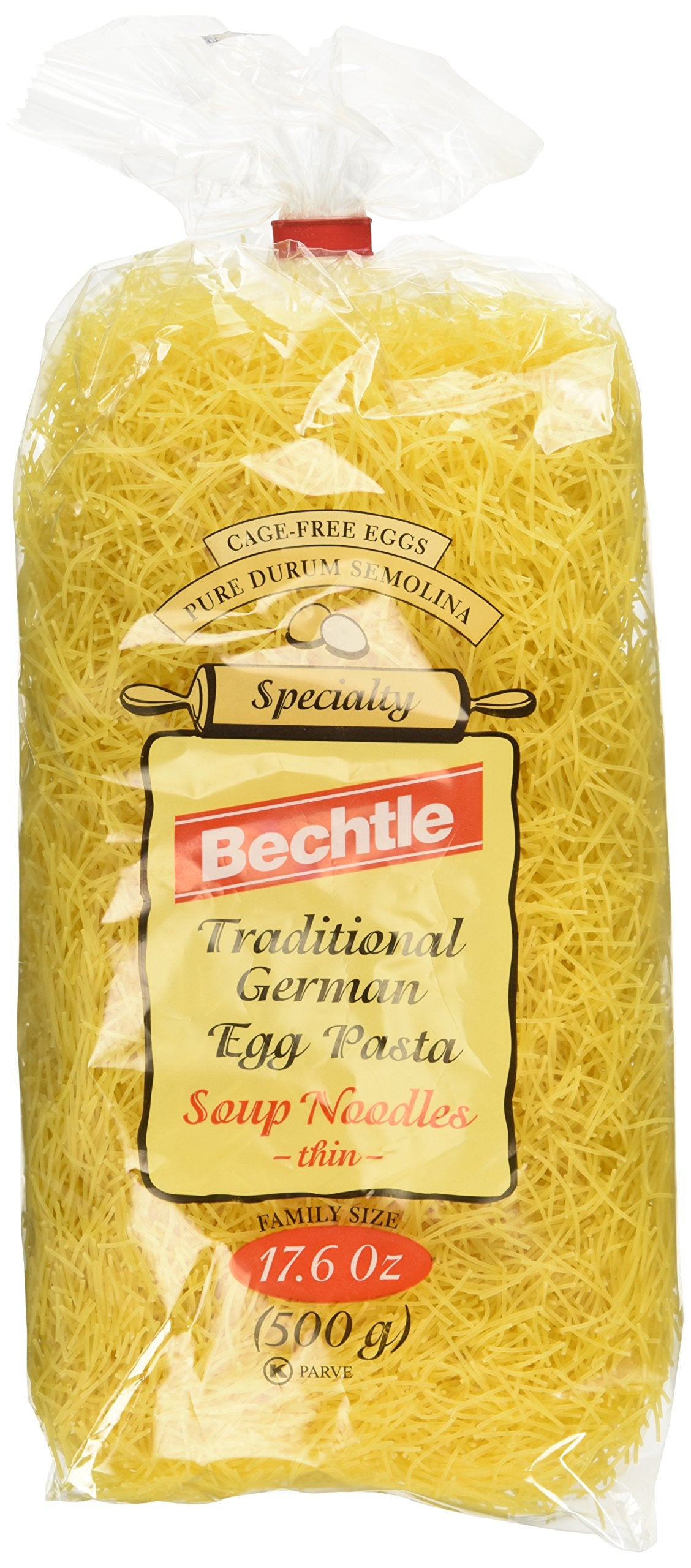 Bechtle German Egg Noodles thin packshot highlighting delicate strands ready to cook