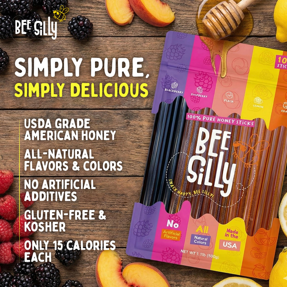 Bee Silly Raspberry stick pairs well with tea for a fruity twist.