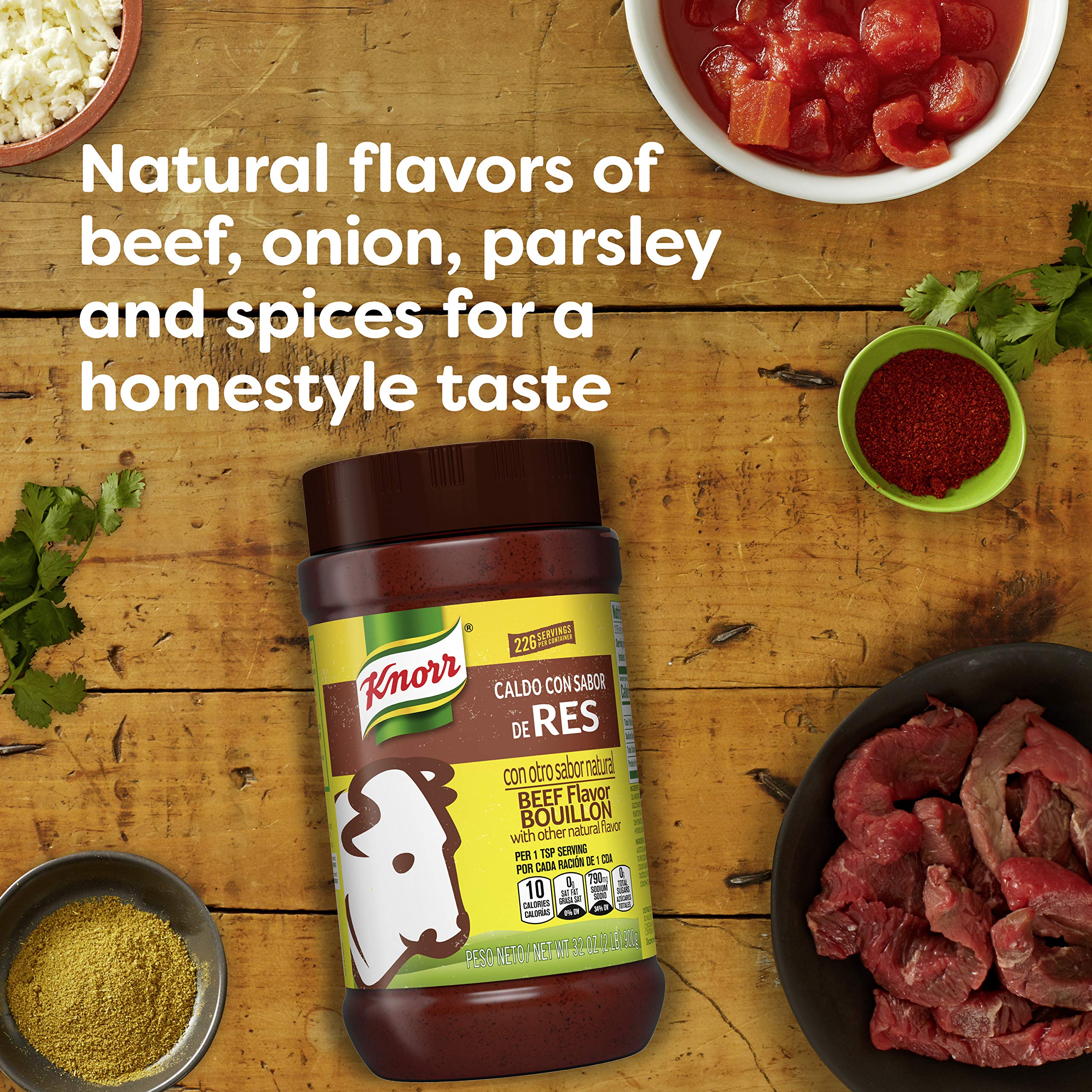 Beef dish prepared with Knorr Bouillon, highlighting savory enhancement.